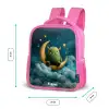 Groen monster op maansikkel Kinderrugzak - Roze middel -productfoto_formaten