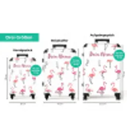 Flamingo feestje NBS - Handbagage koffer - Kinderen Unisex middel zzzzzzVergelijking_3DE