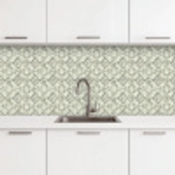 Krulornament - Tegel - Groen keuken achterwand 2 middel 871 -3d