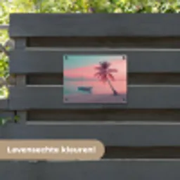 Zee - Boot - Zonsondergang tuinposter los doek klein -sfeer3