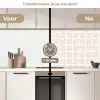 Design - Lijn - Patroon - Beige keuken achterwand 2 middel 871 -voor-na2_NL