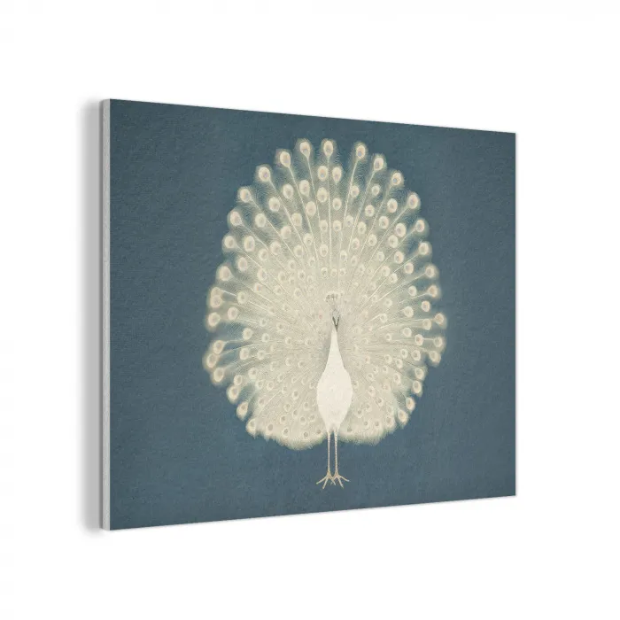 Vogel - Blauw - Vintage PET vilt klein -3d