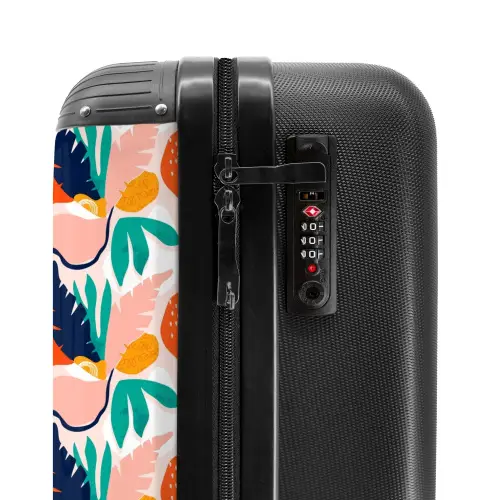 Divers gekleurde abstracte bladeren NBS - Handbagage koffer - Kinderen Unisex middel -slot