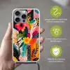 Schilderij - Abstract - Bloemen - Roze Hoesje iPhone 16 Pro Max met koord klein -sfeer2_NL