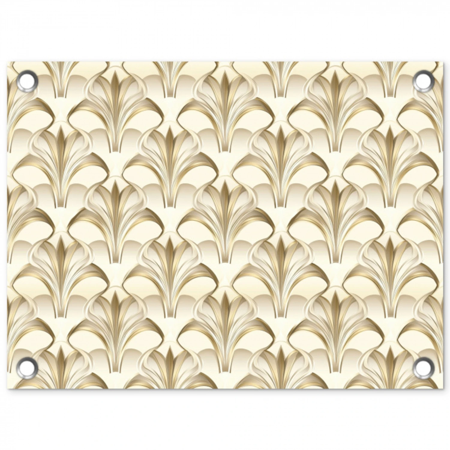 Ornament - Barok - Goud tuinposter los doek klein 239 -3d