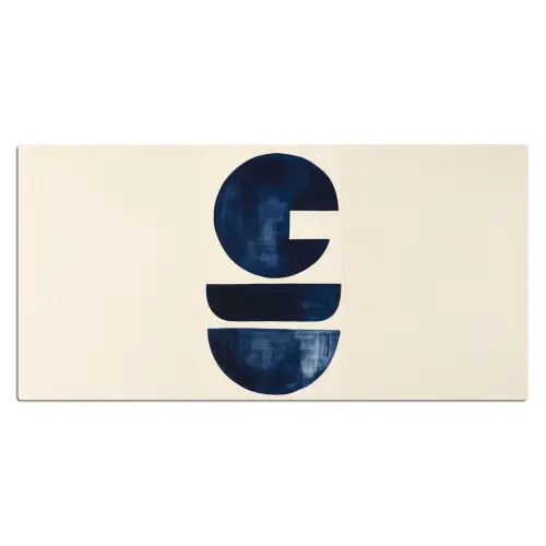 Vormen - Blauw - Abstract Muismat XXL klein -3d_leeg