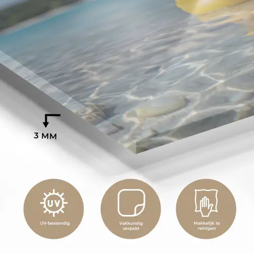 Tropisch - Badeend - geel plexiglas 5mm klein -sfeer2