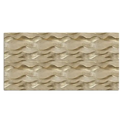 Golven - Patroon - Goud Muismat XXL klein 681 -3d_leeg
