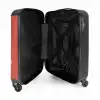 Grijze auto met roze vlammen NBS - Handbagage koffer - Kinderen Unisex middel -binnenkant