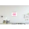 Lucky - Roze - Patroon textielposter latten blank klein -kinderkamer