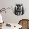 Stier - Telefoon - Toilet - Zwart - Wit Wandcirkel kunststof plaat 5mm dik klein -sfeer4