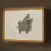 Het Puttertje - Schilderij - Fabricius - Oude Meester Light Box met batterij (Wandlamp) middel -z3d_website