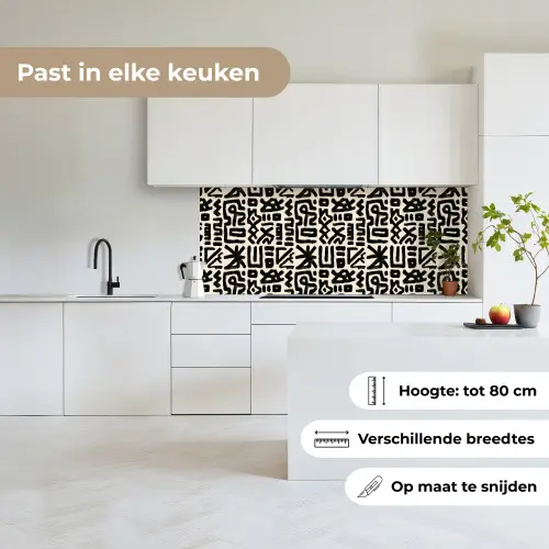 Geometrisch - Figuren - Zwart keuken achterwand 2 middel 871 -sfeer4_NL