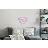Hartvorm - Pastelkleuren - Tie Dye Muursticker klein -slaapkamer