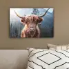 Schotse hooglander - Koe - Dieren - Berg - Natuur canvas 2cm klein -sfeer3