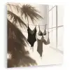 Badkleding - Palmbomen - Schaduw - Tropisch plexiglas 5mm klein -zzzproduct_nieuw