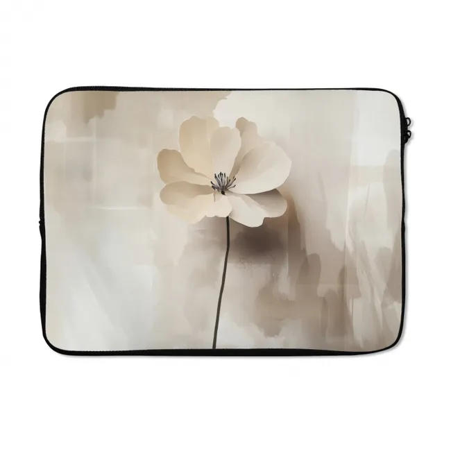 Laptop hülle - Blume - Beige - Farbe - Schatten