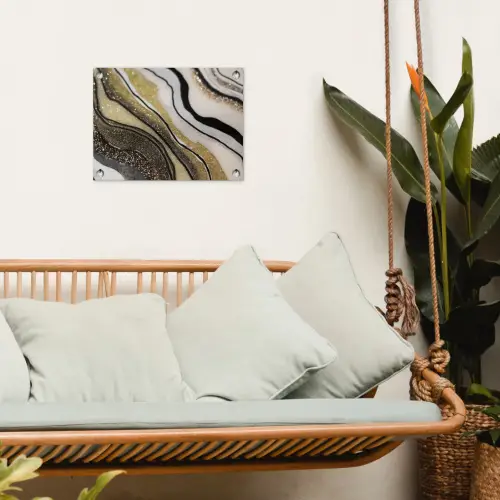 Edelsteen - Abstract - Marmer - Natuur tuinposter los doek klein -sfeer7