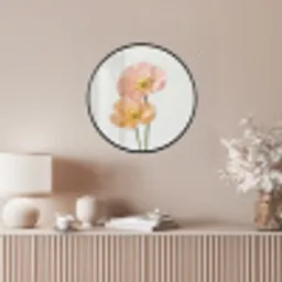Papavers - Botanisch - Roze Fotolijst rond zonder passe partout klein -sfeer3
