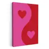 Minimalistisch - Rood - Roze - Hartjes KitchenYeah - Keuken - Canvas klein -3d