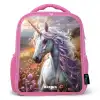 Pastel parelhoorn Kinderrugzak - Roze middel -3d