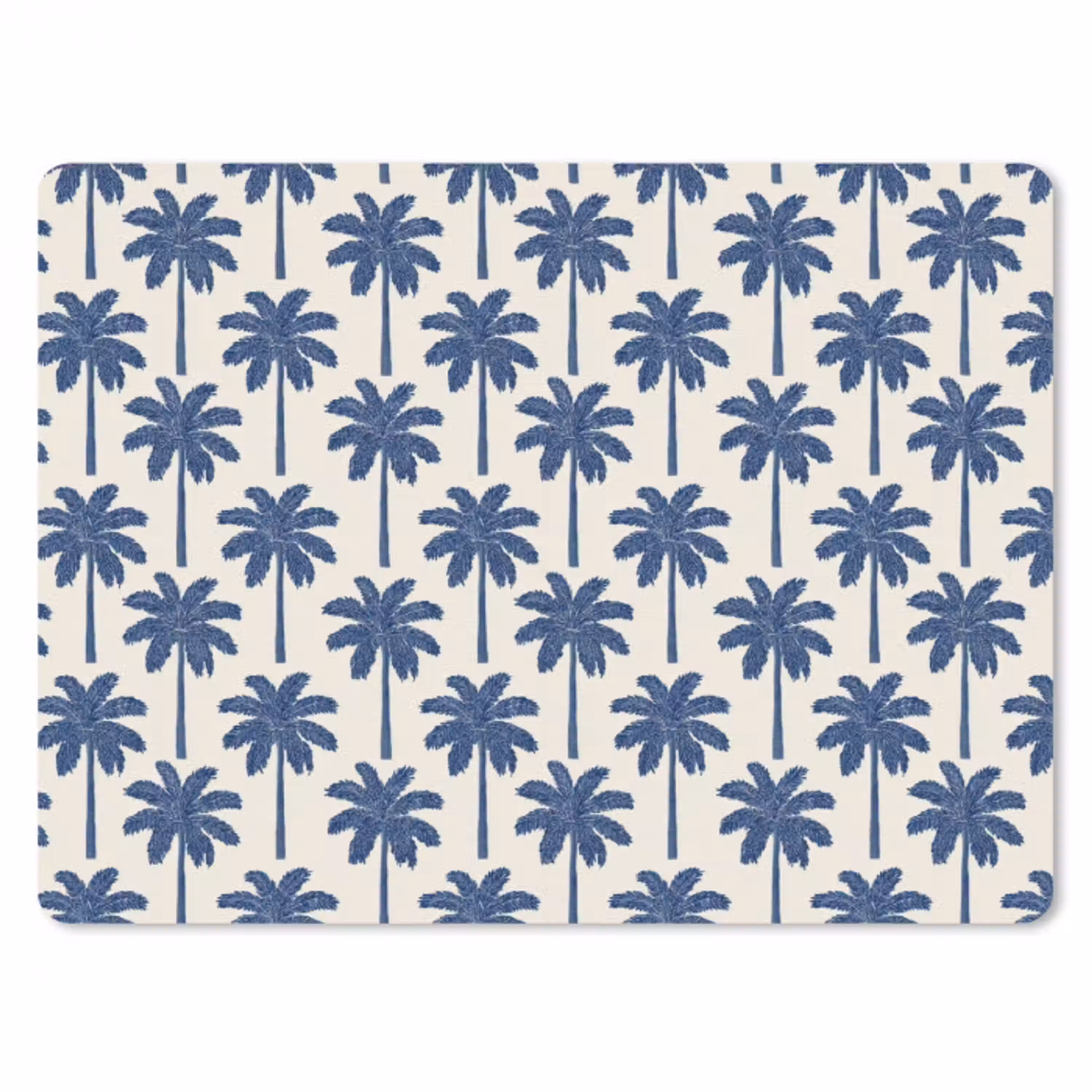 Symmetrisch - Palm - Blauw muismat rubber klein 262 -3d