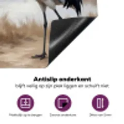 Kraanvogel - Natuur - Realistisch Inductie beschermer vinyl 3mm middel -zzzzzzz-cc-onderkant