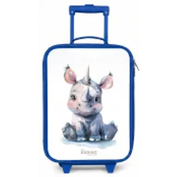 Baby neushoorn Kinderkoffer - Blauw klein -zz3dotto
