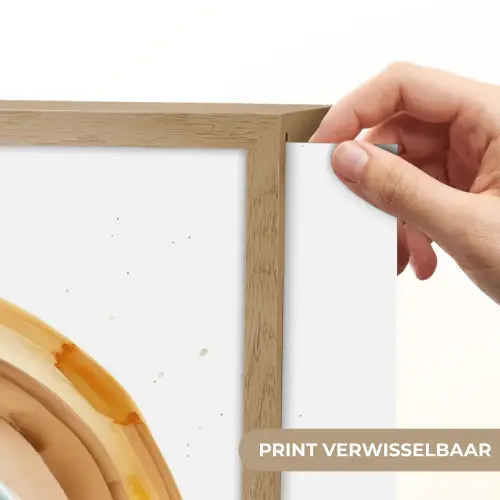 Regenboog - Pastel kleuren Light Box met batterij (Wandlamp kind) middel -USP_websiteprintNL