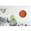 Bloemen - Wit - Subtiel - Roestkleur Wandcirkel aluminium klein -kinderkamer