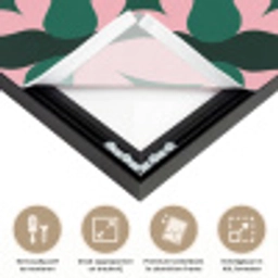 Groen - Roze - Retro - Sterren Textielframe zwart klein 947 -USP_feed_closeupNL