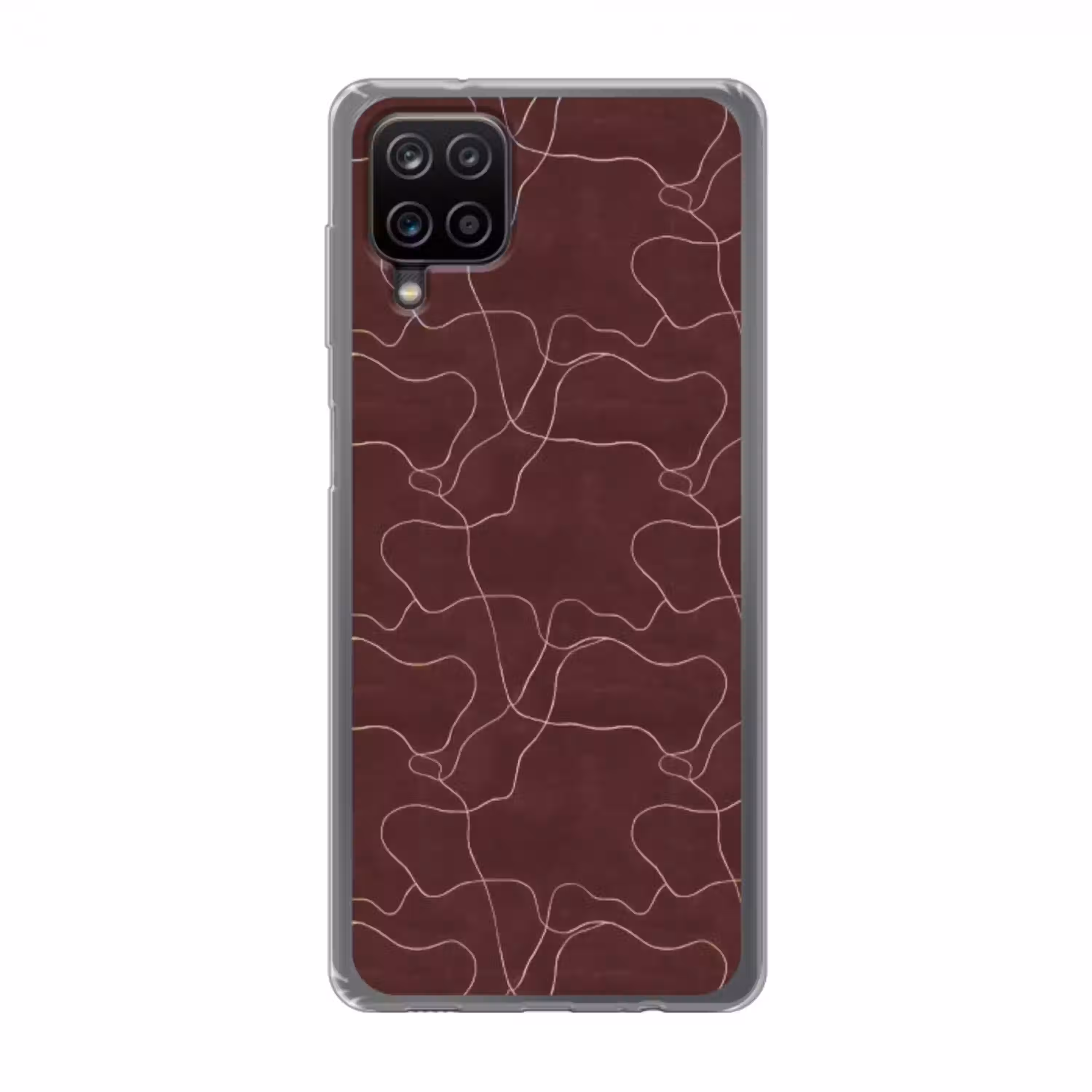 Abstract - Modern - Bruin Telefoonhoesje Samsung Galaxy A12 klein 372 -3d