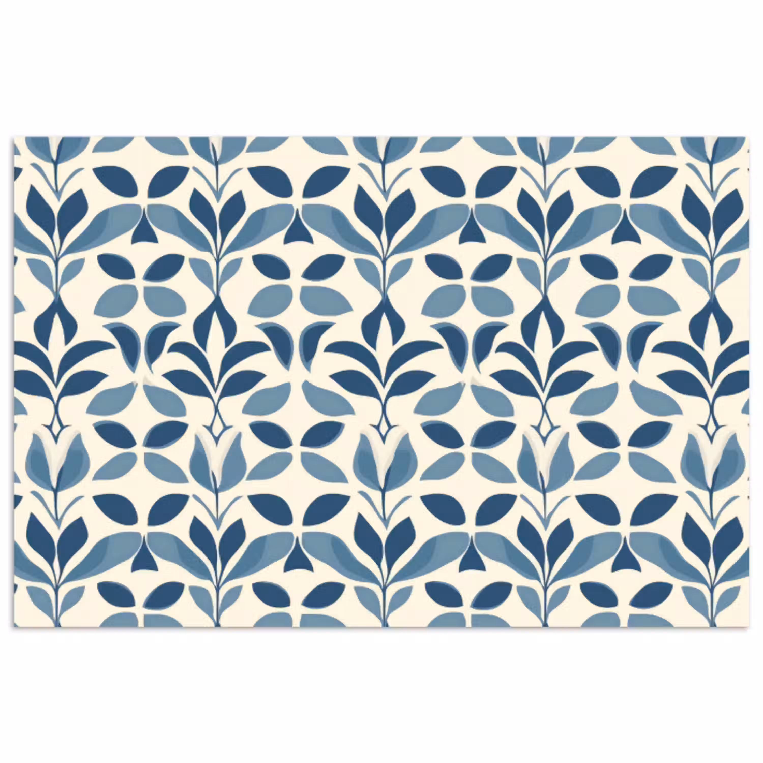 Flora - Modern - Blauw poster papier klein 62 -3d