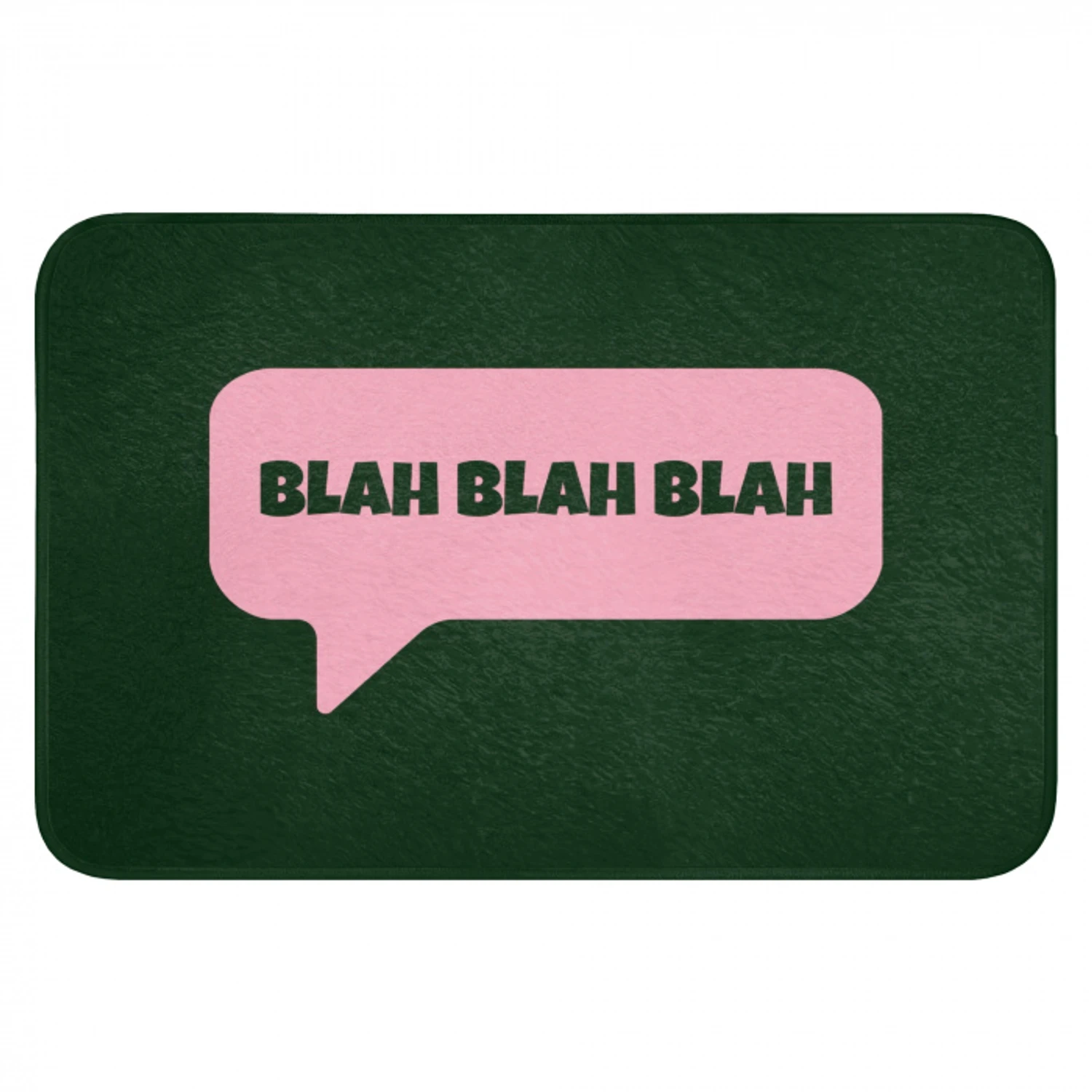 Tekstwolk - BLAH BLAH BLAH - Roze Badmat klein -3d
