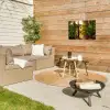 Mossig bospad Tuinposter op houten frame 2 cm dik klein -sfeer2