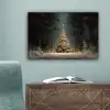 Kerstboom - Bos - Sneeuw - meerkleurig canvas 2cm klein -sfeer4