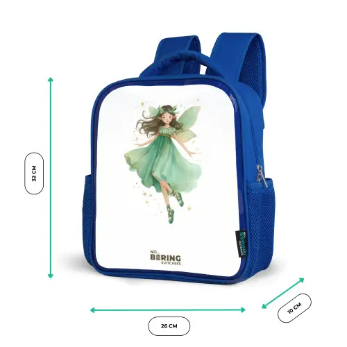 Zwevende groene elf Kinderrugzak - Blauw middel -productfoto_formaten