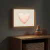 Hart - Gezicht - Roze Light Box met batterij (Wandlamp kind) middel -sfeer5_kind