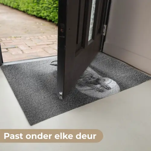 Geit - Telefoon - Toilet - Zwart - Wit Deurmat klein -USP_NL