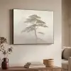 Boom - Oosterse stijl - Landschap Textielframe zwart klein -sfeer3