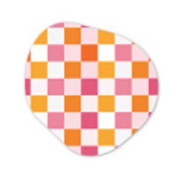 Patroon - Vierkant - Roze Wandcirkel Organisch Forex 3mm klein 629 -3d