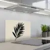 Palmblad - Subtiel - Groen - beige keuken achterwand spatscherm klein -3d_schuin