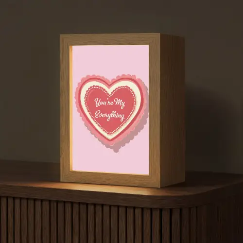 Liefde - Hart - Valentijn Light Box met kabel (Tafellamp) klein -z3d_website