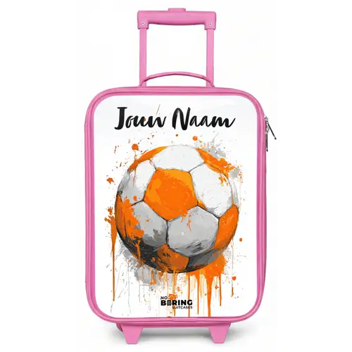Voetbalvibes - Verf - Oranje Kinderkoffer - Roze klein -zz3dotto