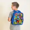 Monsters met Felle Kleuren Kinderrugzak - Blauw middel -sfeer2