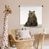 Bruine beer - Dieren - Beer - Schattig - Jongens - Meisjes Wandkleed katoen klein -wsfeer5_kind