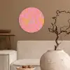 Vloeiend - Verf - Perzik Wandcirkel plexiglas klein 852 -sfeer1