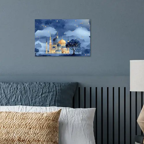 Sterrenhemel - Goud - Gedetailleerde koepels poster papier klein -sfeer2