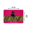 Kat - Baas - Roze - Tijgerprint Placemat vinyl groot -specs