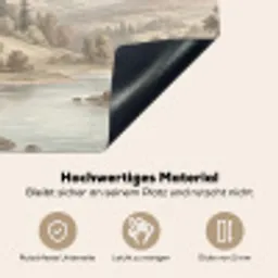 Landhuis - Rivier - Vee Inductie beschemer met haakjes klein -ky-onderkant-de